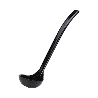 Plastic Serving Ladle 9.5" – 1oz Plain Black Kitchen & Catering Utensil