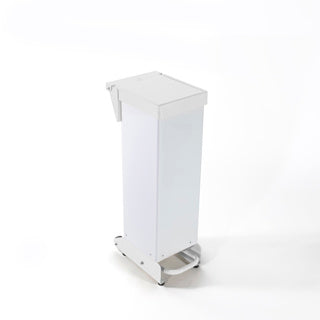 Fire Retardant Steel Bin Fixed Body 18 Litre - White