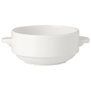 Utopia Simplicity White Lugged Stacking Soup Cup 28.5cl- Pack of 36