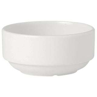Utopia Simplicity White Unhandled Stacking Soup Cup 28.5cl - Pack of 36