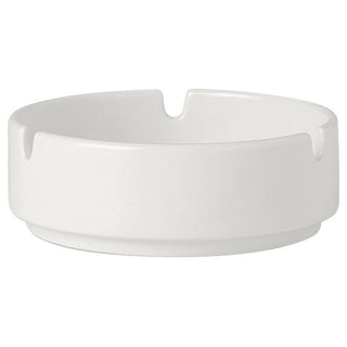 Simplicity White Stacking 3-Notch Ashtray 10.25cm / 4" - Pack of 12