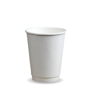 Pack Of 500 12oz White Double Wall Compostable Hot Cups