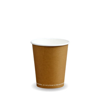 Pack Of 1000 8oz Kraft Single Wall BioCups