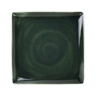 Vesuvius Burnt Emerald Square One Plate 27 x 27cm - Pack of 6
