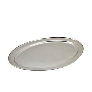 Stainless Steel Oval Flat 46–60cm – Mirror Finish Catering Platters for Buffet & Food Presentation