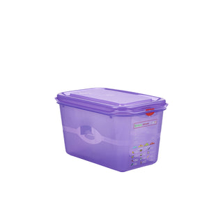 Allergen GN Storage Container 1/2 to 1/6 Size 2.6L to 10L Plastic Polypropylene Box for Catering and Heavy Duty
