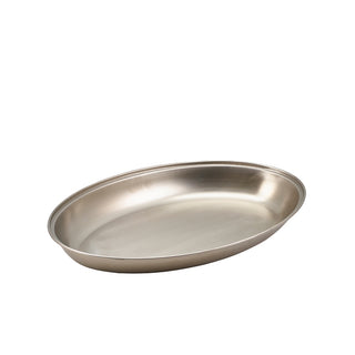 Oval Vegetable Dish 17.5cm to 35cm Pack of 1 Stainless Steel Serving Dish for Catering Tableware