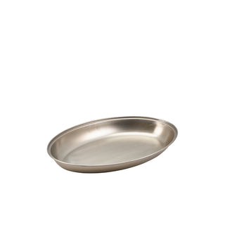 Oval Vegetable Dish 17.5cm to 35cm Pack of 1 Stainless Steel Serving Dish for Catering Tableware