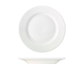 Porcelain Classic Winged Plate White Vitrified Dining & Serving Tableware Pack of 6 Various Size Availble