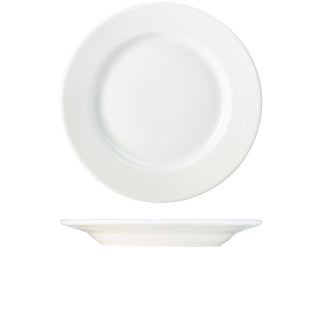 Porcelain Classic Winged Plate White Vitrified Dining & Serving Tableware Pack of 6 Various Size Availble