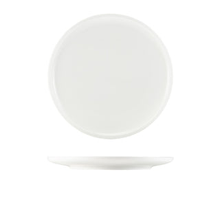 Porcelain Flat Rim Plate White Vitrified Contemporary Dining & Food Presentation Tableware Pack of 4/6 Various Size Availble