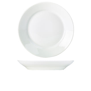 Deep Winged Plate 30cm Pack of 6 Porcelain Elegant Dining Tableware Ideal for Serving Main Courses Pasta and Salads