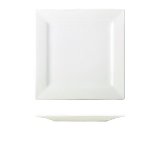 Porcelain Square Plate – White Vitrified Modern Dining & Serving Tableware Various Sizes Pack of 6