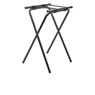 Metal Tray Stand 42 x 84cm – Durable Folding Serving Stand Black & Gold Pack of 1