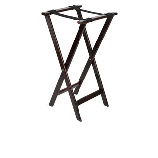 Wooden Tray Stand 42 x 84cm – Durable Birch Wood Folding Serving Stand Brown & Black Pack of 1