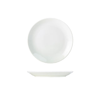 Coupe Plate Various Sizes Pack of 6 Porcelain modern dining tableware ideal for restaurants cafes stylish food presentation use