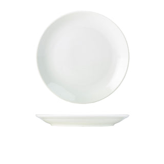 Coupe Plate Various Sizes Pack of 6 Porcelain modern dining tableware ideal for restaurants cafes stylish food presentation use