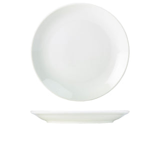 Coupe Plate Various Sizes Pack of 6 Porcelain modern dining tableware ideal for restaurants cafes stylish food presentation use