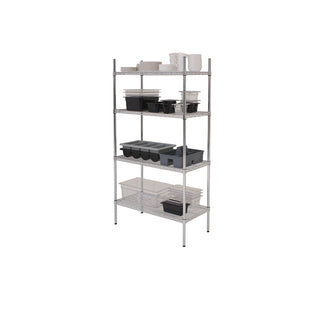 4 Tier Wire Racking Various Sizes Pack of 1 Chrome Plated Carbon Steel sturdy storage rack perfect for kitchen pantry