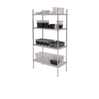 4 Tier Wire Racking Various Sizes Pack of 1 Chrome Plated Carbon Steel sturdy storage rack perfect for kitchen pantry