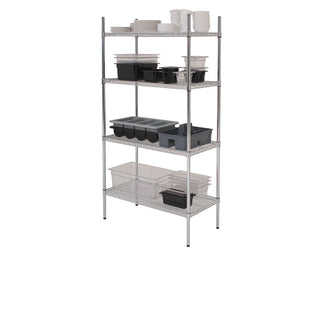 4 Tier Wire Racking Various Sizes Pack of 1 Chrome Plated Carbon Steel sturdy storage rack perfect for kitchen pantry