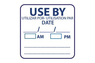 Pack Of 500 'Use By' Label 25mm x 25mm