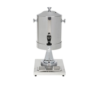Milk Dispenser with Ice Chamber 56x35x26cm 6L Pack of 1 Stainless-Steel premium beverage server perfect for breakfast catering display use