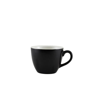 Bowl Shaped Cup 9cl/3oz 8.3x6.3x5cm Pack of 6 Porcelain Elegant Coffee Cup for Restaurant Hotel and Home Use