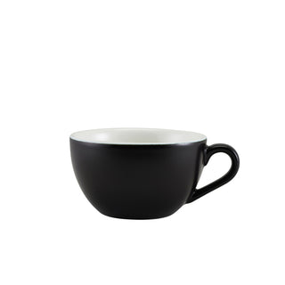 Bowl Shaped Coffee Cup 34cl/12oz Various Colours Porcelain for Café and Home Pack of 6
