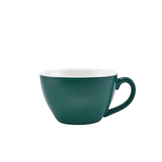Bowl Shaped Coffee Cup 34cl/12oz Various Colours Porcelain for Café and Home Pack of 6