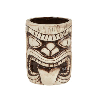 Light & Coffee Brown Ceramic Toscano Lono Tiki Mug - 450ml