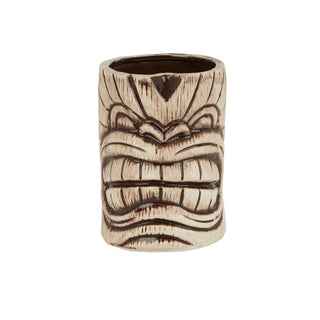 Light/Coffee Brown Ceramic Toscano Kanaloa Tiki Mug - 450ml