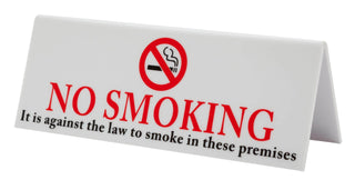 Plastic Table Sign No Smoking