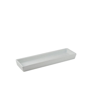 28×8cm White Porcelain Rectangular Dish Holder for Catering, Dining & Food Presentation - Pack of 6