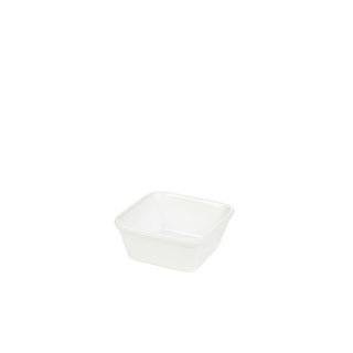 White Porcelain Square Pie Dish Chip Resistant Bakeware Ceramic Baking Dishes 12cm - Set of 6