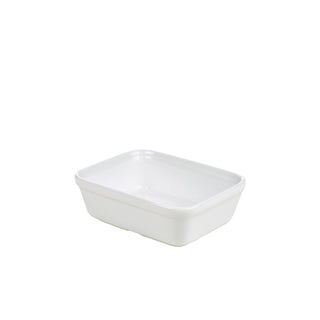White Porcelain Rectangular Pie Dish for Catering & Oven Service, 17oz Ceramic Baking Dishes - Set of 12