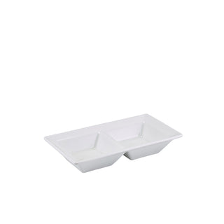 Porcelain Double/Triple Dish 15×8cm/25.4×9cm Condiments Tasting Presentation Pack of 6