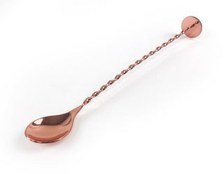 Copper Plated Cocktail Spoon With Masher