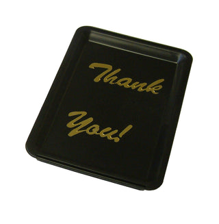 Black Plastic Tip Tray - Thank You