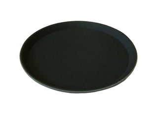 16″ Round Black Non Slip Tray