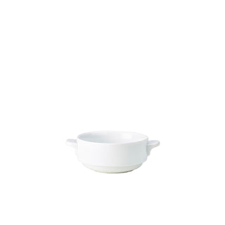 White Porcelain Lugged Soup Bowl for Catering & Food Service, 25cl (8.75oz), 10.5×5cm, Pack of 6