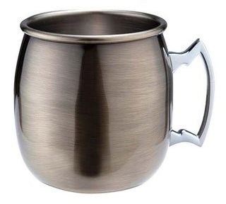 Antique Brass Plated Curved Moscow Mule Mug