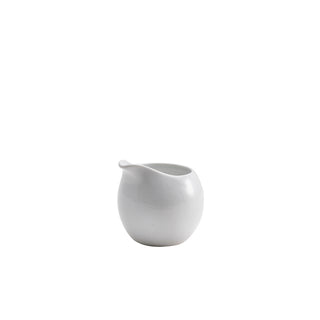 White Porcelain Milk Jug for Catering & Table Service, 8.5cl (3oz), 6.5×6×6cm, Pack of 12