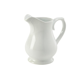 Traditional Milk White Jug 11cm/13cm/15.5cm Porcelain Beverage Service Jug Set of 6