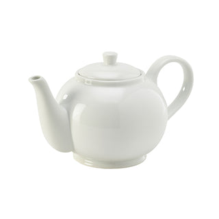 White Teapot 16.5cm/18cm/21.7cm Porcelain Tea Coffee Pot Café Restaurant Pack of 6