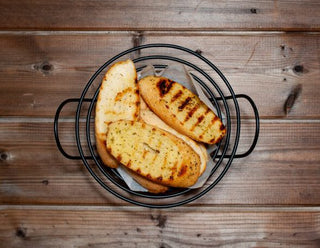 8″ Round Bread Basket With Handles