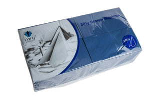 Pack Of 1000 Dark Blue 3ply 8 Fold Dinner Napkins 40cm x 40cm