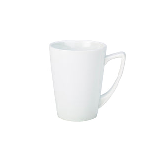 Genware Porcelain Angled Handled Mug 35cl / 12.25oz - Pack of 6