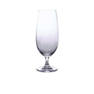 Clear Crystalline Glass Sylvia Beer Glass 38cl 187×72mm Sheer Rim Set of 6