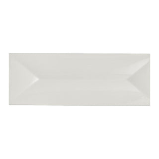 Fine China Rectangular Trays 23.8cm/28.5cm RO White Album Pack of 12 for Tasting and Plated Dishes